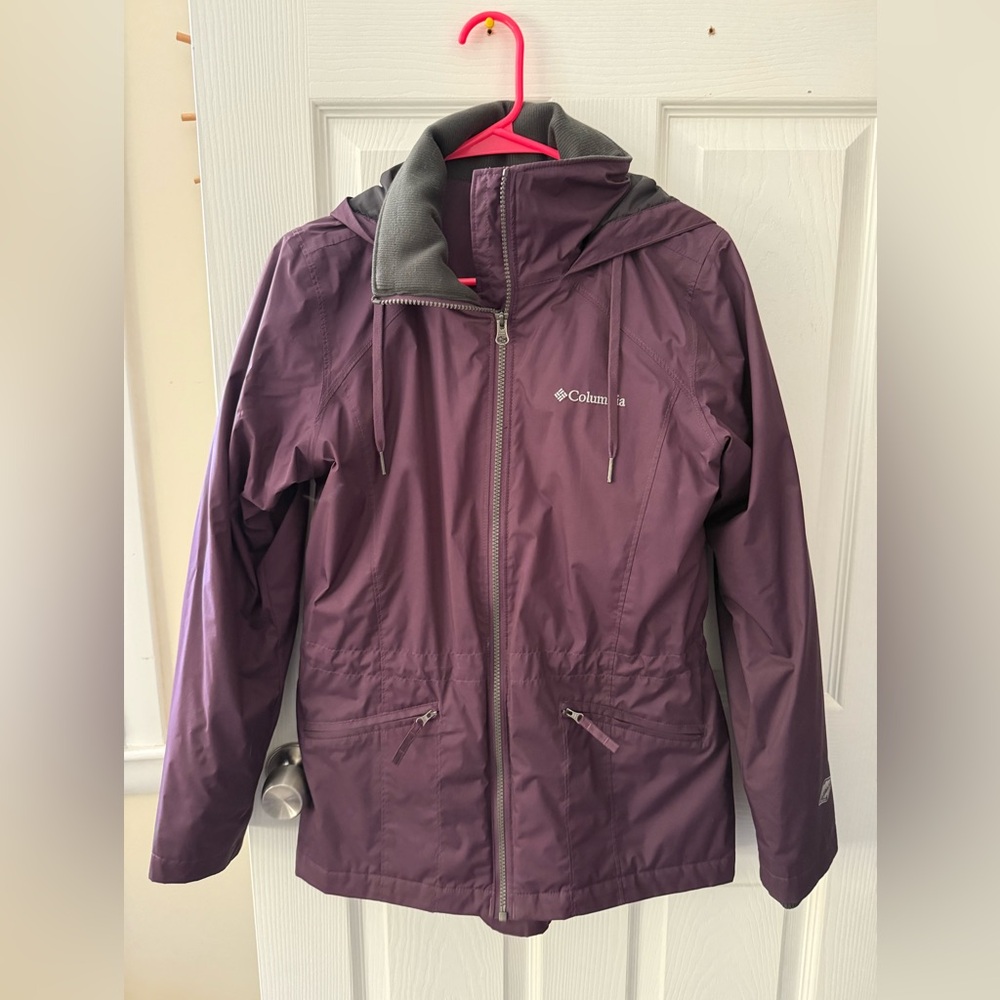 Columbia Waterproof Rain Jacket Berry